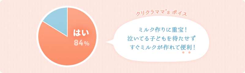 赤ちゃんのミルク作りにクリクラのお水を使ってる？